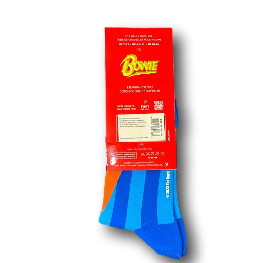 3/$20 David Bowie Funny Novelty Crew Socks - NWT